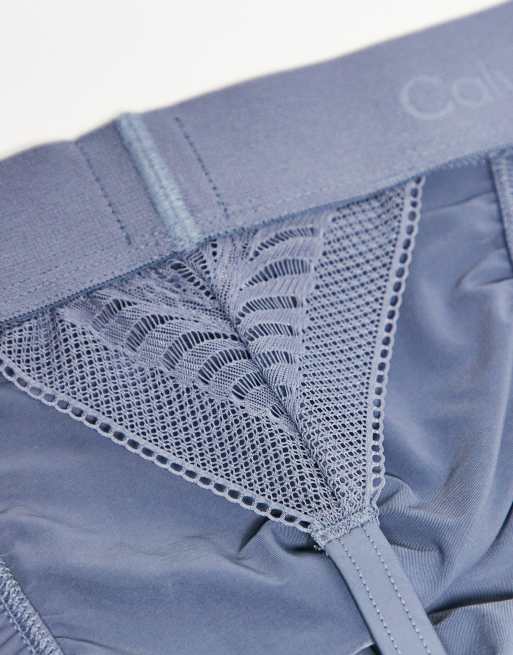 Calvin Klein Sculpt lace thong in gray, 2 of 3