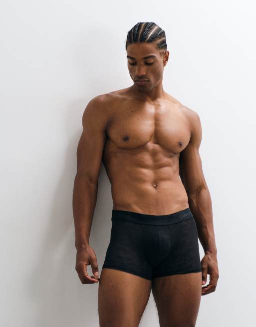 Calvin Klein Sculpt Low-Rise-Spitzen-Boxershorts in Schwarz, 2 von 3