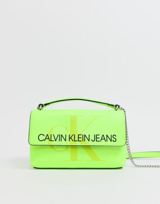 calvin klein yellow purse