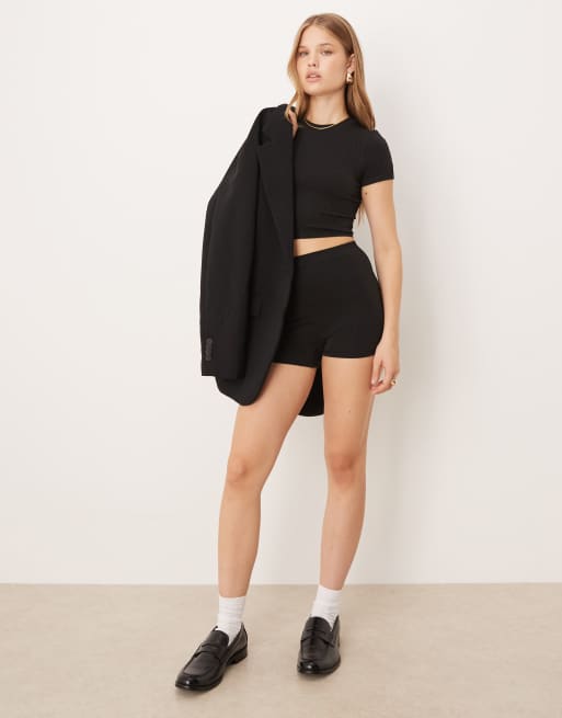 Calvin Klein seamless booty shorts in black, 4 of 5