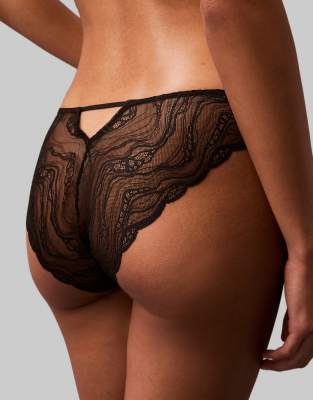 Calvin Klein Sensual Stretch Lace Bikini Briefs In Black