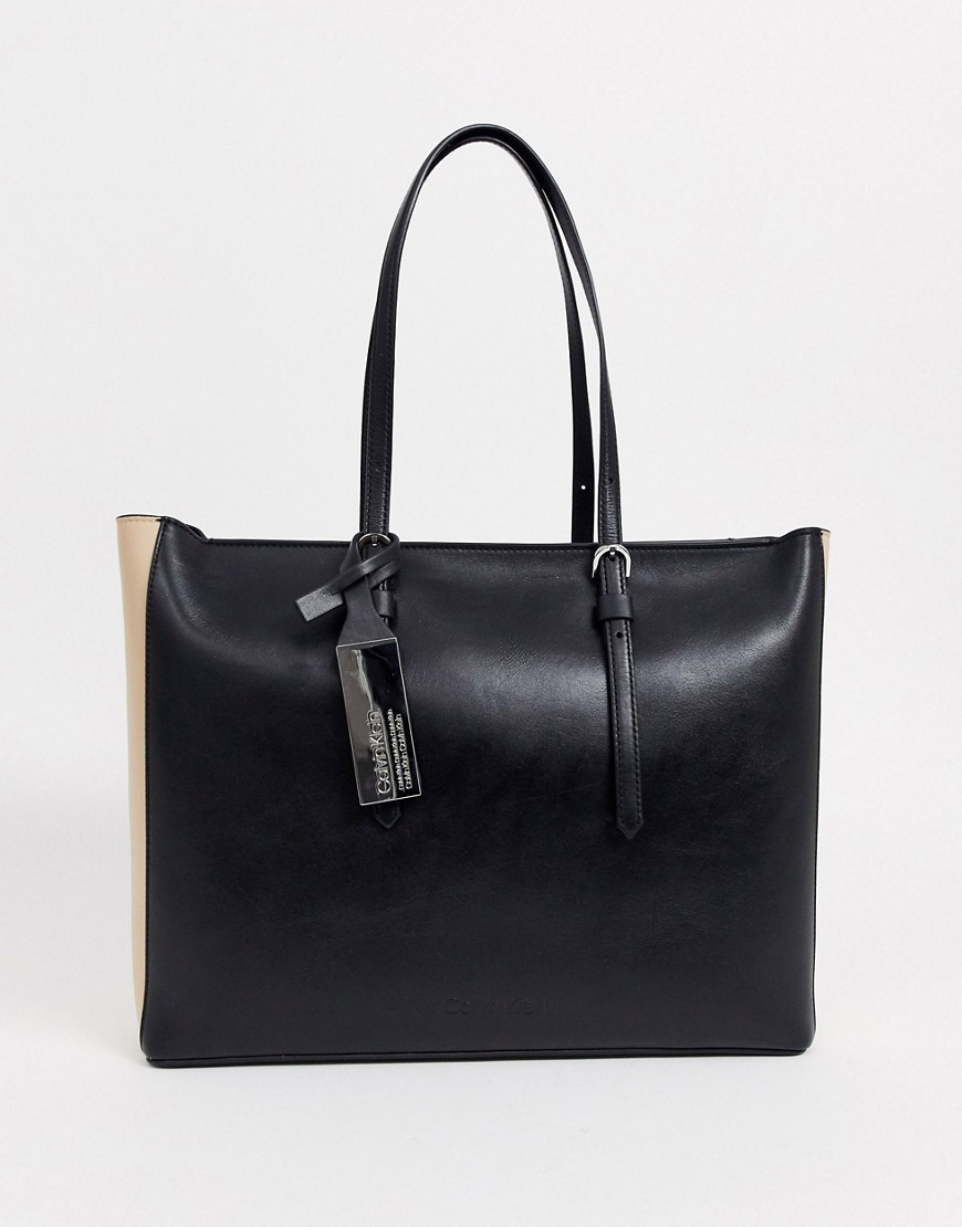 Calvin Klein Serene shopper bag in black