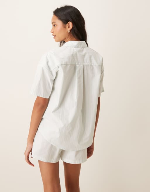 Calvin Klein – Set mit Shorts in Minzgrün gestreift, 3 von 4