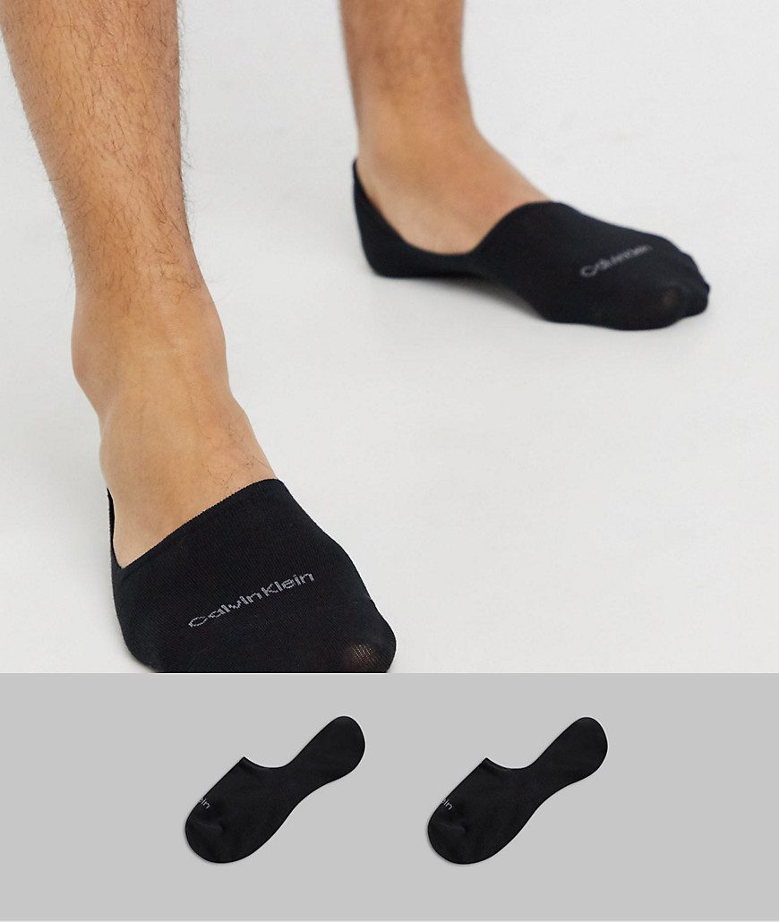 Calvin Klein - Set van 2 paar onzichtbare sokken in zwart