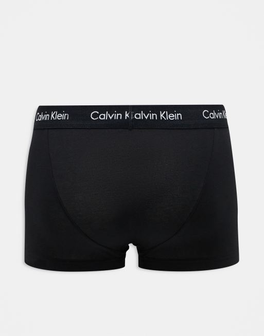 Calvin Klein - Set van 3 boxershort van stretchkatoen met lage taille in groen, 3 van 3