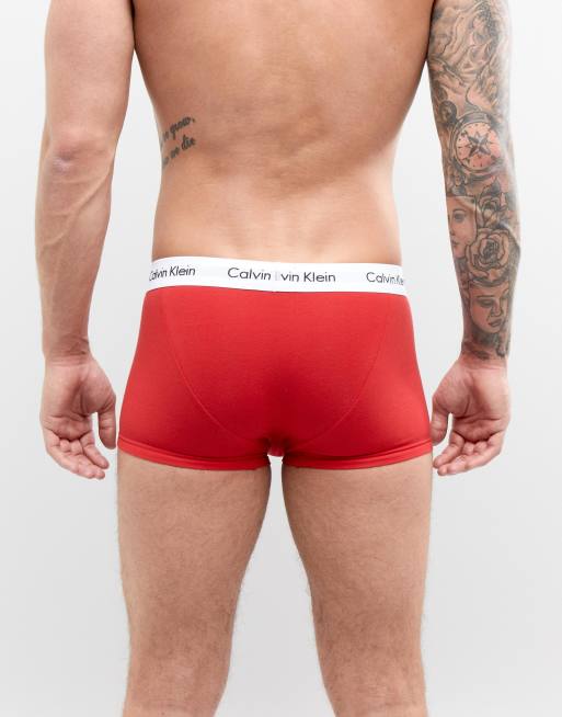Calvin Klein - Set van 3 boxershorts met lage taille van stretchkatoen, 2 van 4