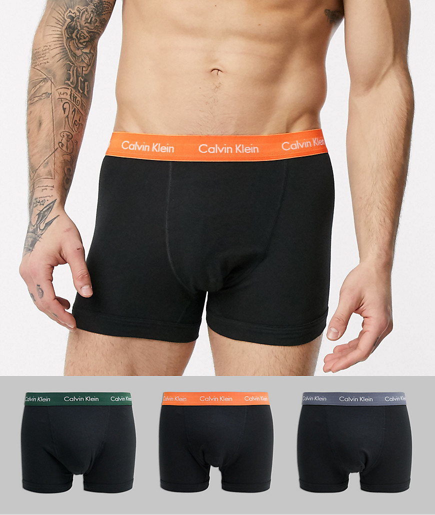 Calvin Klein - Set van 3 boxershorts van katoen met stretch-Zwart