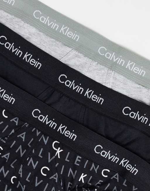 Calvin Klein - Set van 3 hipsters met logotailleband en logoprint in multi, 3 van 4