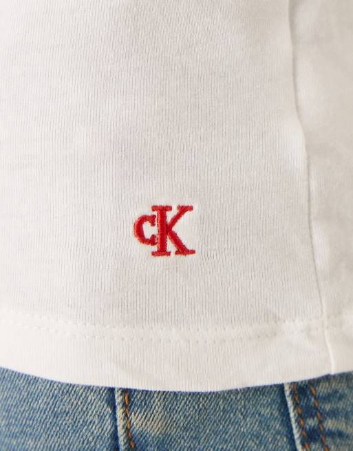Calvin Klein - Set van 3 T-shirts met korte mouwen in zwart/wit/rood, 5 van 5