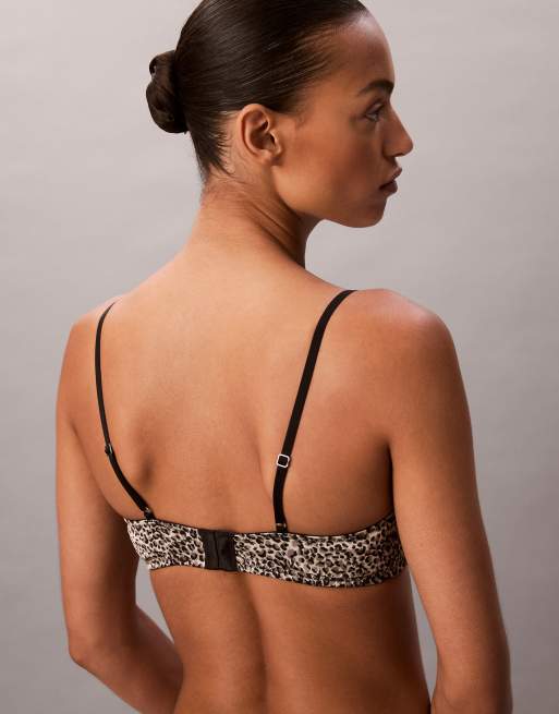 Calvin Klein - Sexy - Balconette-BH med leopardprint i satin, 3 af 4