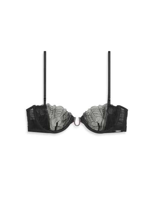 Calvin Klein sexy satin balconette bra in black lace, 4 of 4