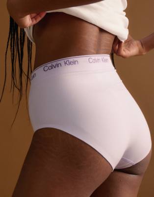 Calvin Klein Shapewear High Waisted Seamless Briefs In Purple