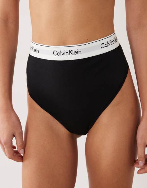Calvin Klein Shapewear Icon Cotton Modal thong in black - view 1