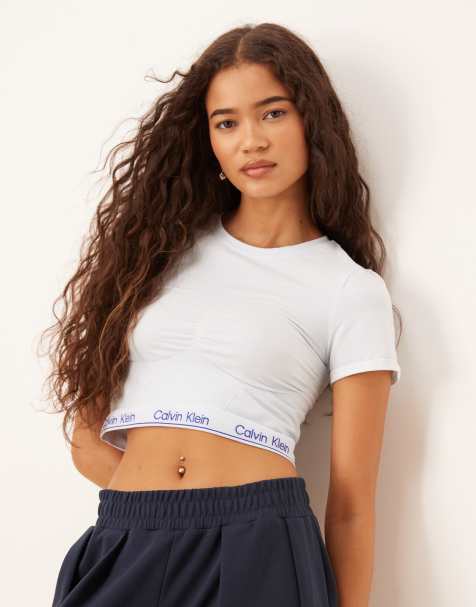 Calvin Klein Shapewear – Jasnoniebieski top z krótkimi rękawami - view 1