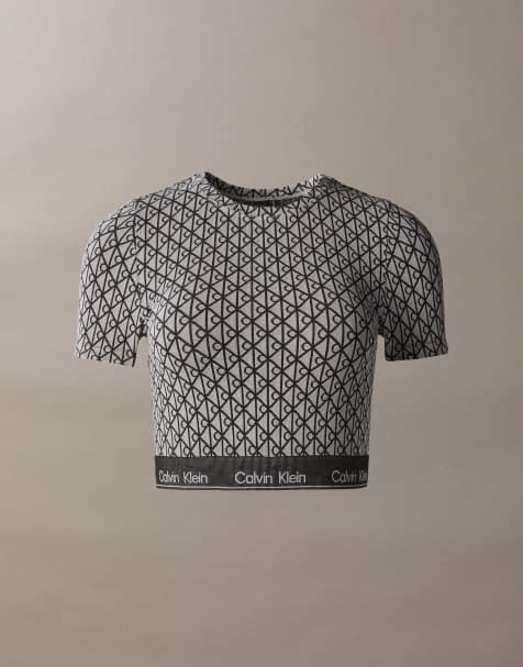 Calvin Klein - Shapewear - Kortærmet top med gennemgående print - view 1