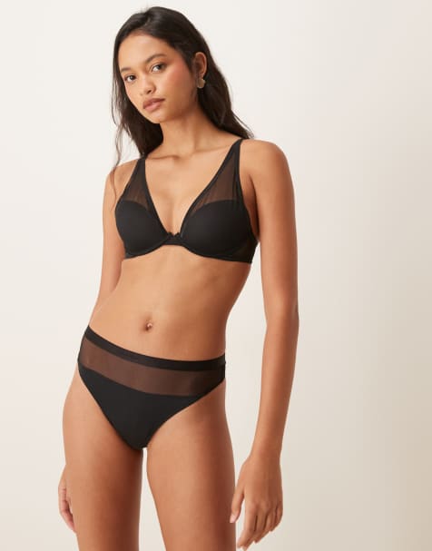 Calvin Klein - Shapewear - Reggiseno e slip in rete neri - view 1