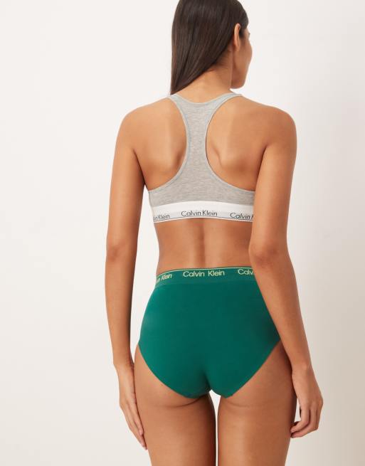 Calvin Klein - Shapewear - Slip a vita alta color verde bosco, 4 di 4