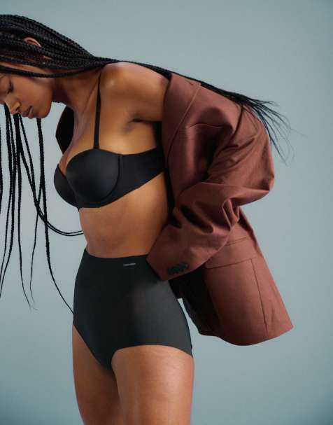 Calvin Klein – Shapewear – Svarta, skulpterande trosor i mesh - view 1