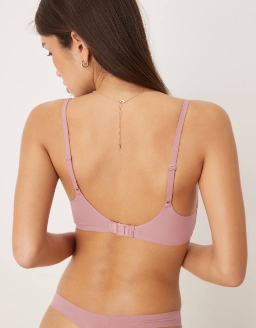 Calvin Klein – Sheer Marquisette – Leicht gepolsterter BH ohne Bügel in Mauve , 2 von 4