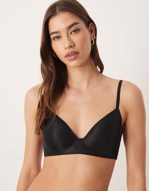 Calvin Klein – Sheer Marquisette – Leicht gepolsterter BH ohne Bügel in Schwarz  - view 1