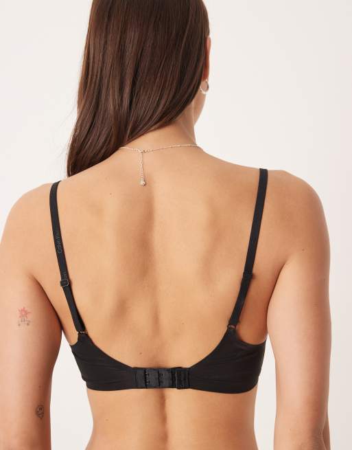 Calvin Klein - Sheer Marquisette - Reggiseno leggermente foderato senza ferretto nero, 2 di 4