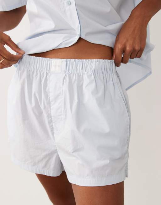Calvin Klein shirt and shorts set in pale blue, 2 of 4