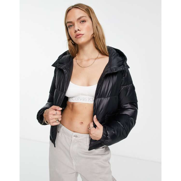 Cropped Monogram Puffer Jacket, Beige, Contact Seller for Other Sizes