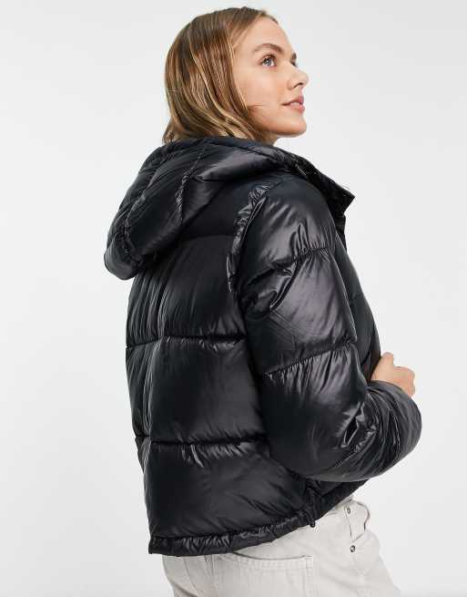 Calvin Klein short padded jacket in black | ASOS