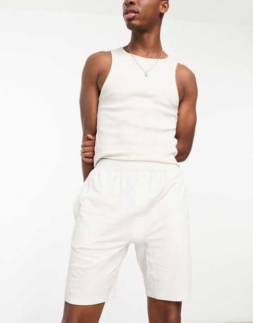 Calvin Klein - Short de pyjama en coton - Gris clair