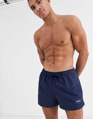 calvin klein short drawstring swim shorts