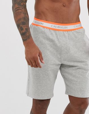 Calvin Klein - Short met neon logo op de tailleband in gemêleerd grijs