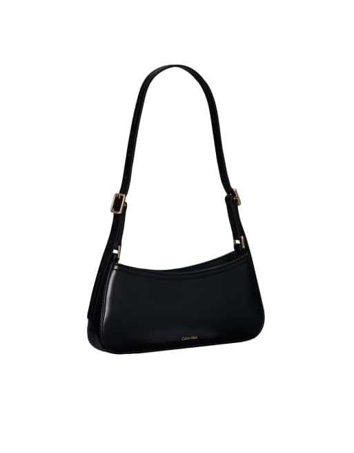 Calvin Klein shoulder bag with gold details in black, 3 of 3