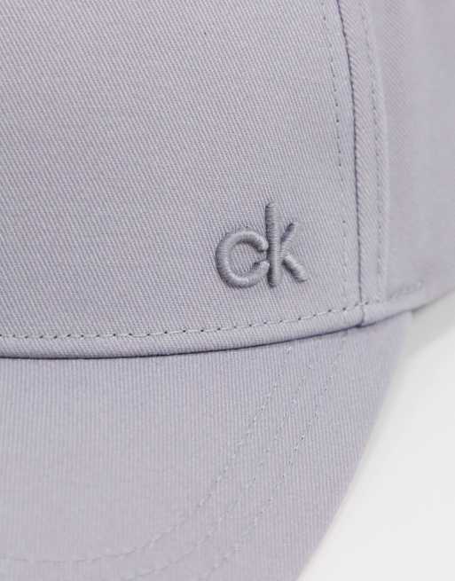 Calvin Klein side logo cap in grey