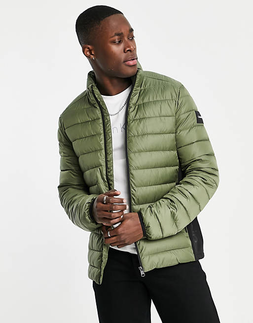 Introducir 87+ imagen calvin klein green puffer coat