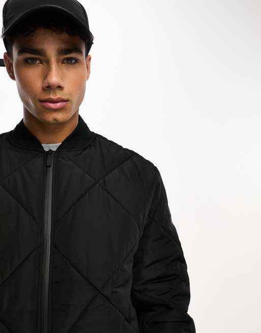 Calvin klein men's quilted best sale baseball jacket