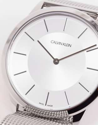 Calvin Klein silver mesh watch