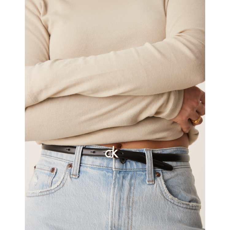 Calvin Klein skinny belt in black | ASOS display picture 3