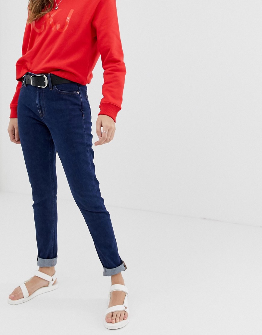 Calvin Klein Skinny jeans med hög midja-Marinblå