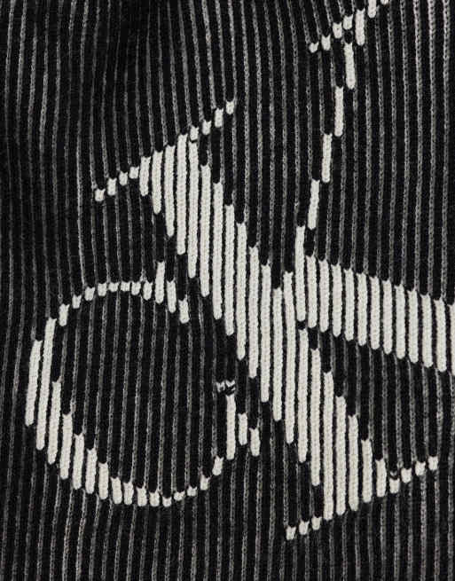 Calvin Klein skullcap beanie with bold graphic in washed charcoal, 3 of 3