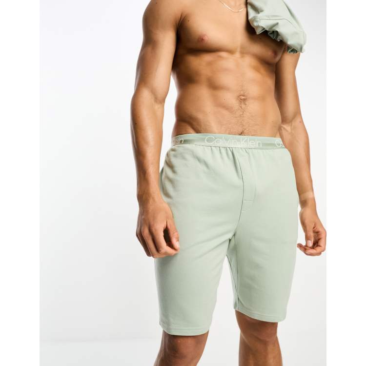 Calvin Klein sleep shorts in green