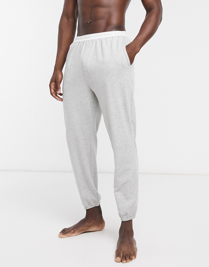 Calvin Klein Sleepwear contrast logo waistband jogger in grey