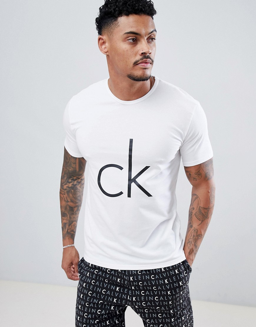 Calvin Klein - Slim-fit T-shirt met logo-Wit