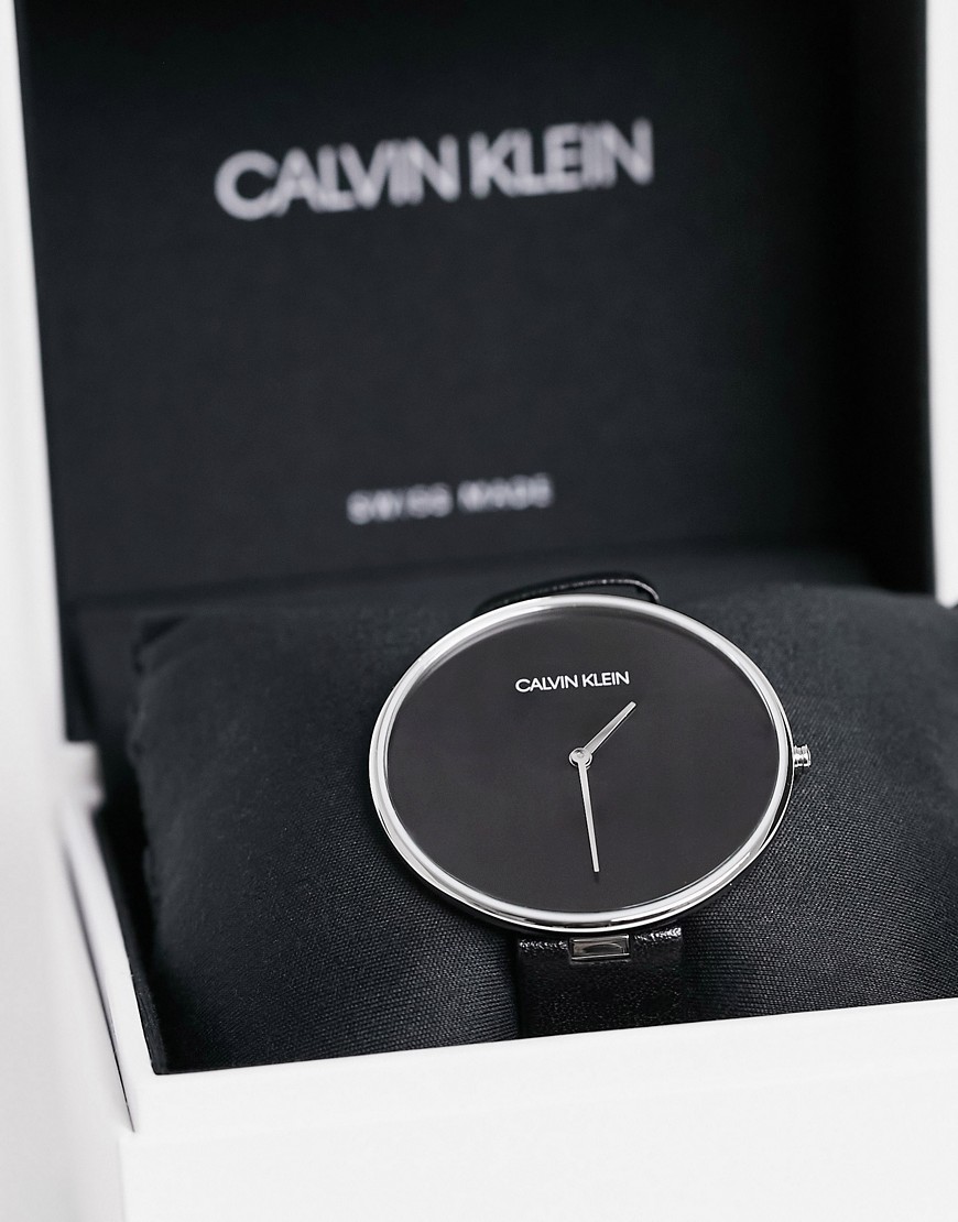 Calvin Klein slim strap watch in black