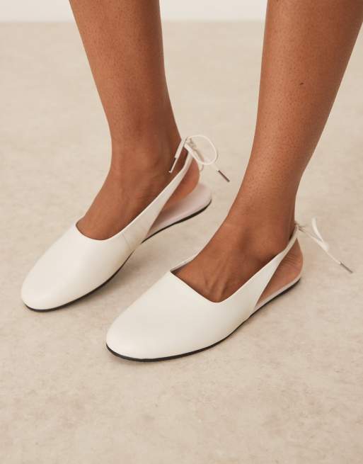 Calvin Klein slingback ballet flats in white, 3 of 4