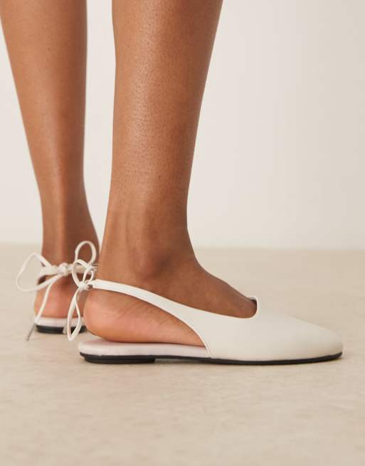 Calvin Klein slingback ballet flats in white, 4 of 4