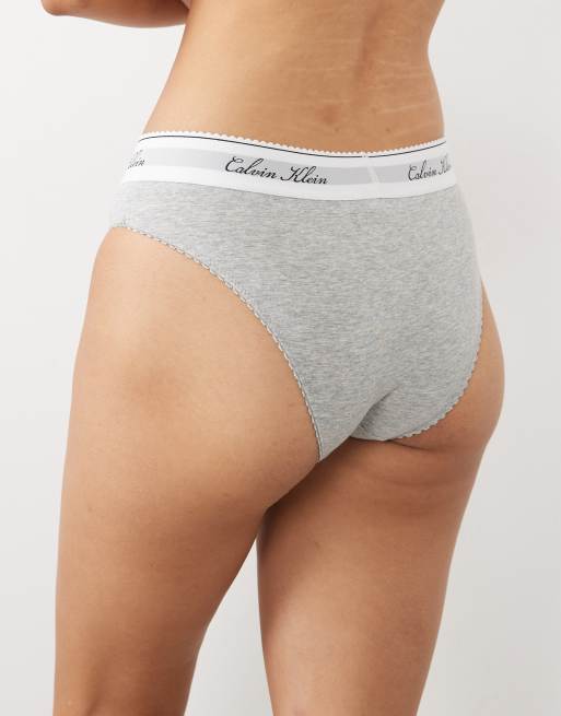 Calvin Klein Slip mit Signature-Logo in Grau meliert, 4 von 4