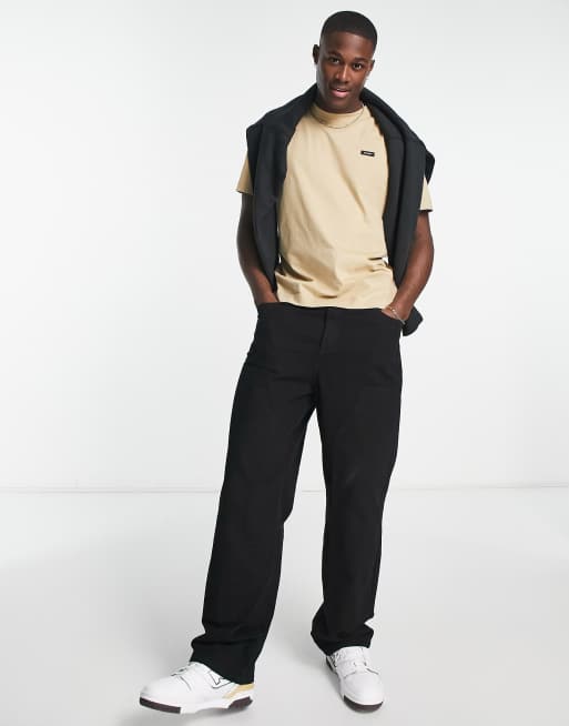 Calvin Klein small box logo t-shirt in tan, 4 of 4
