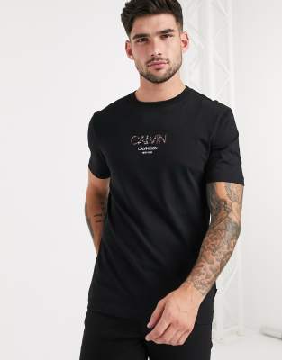 calvin klein small logo t shirt