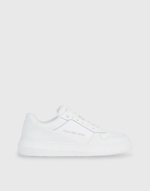 Calvin Klein – Sneaker aus Kunstleder in Weiß