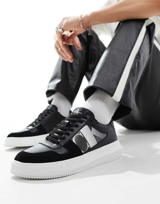 Calvin Klein Sneaker aus Leder in Schwarz ASOS